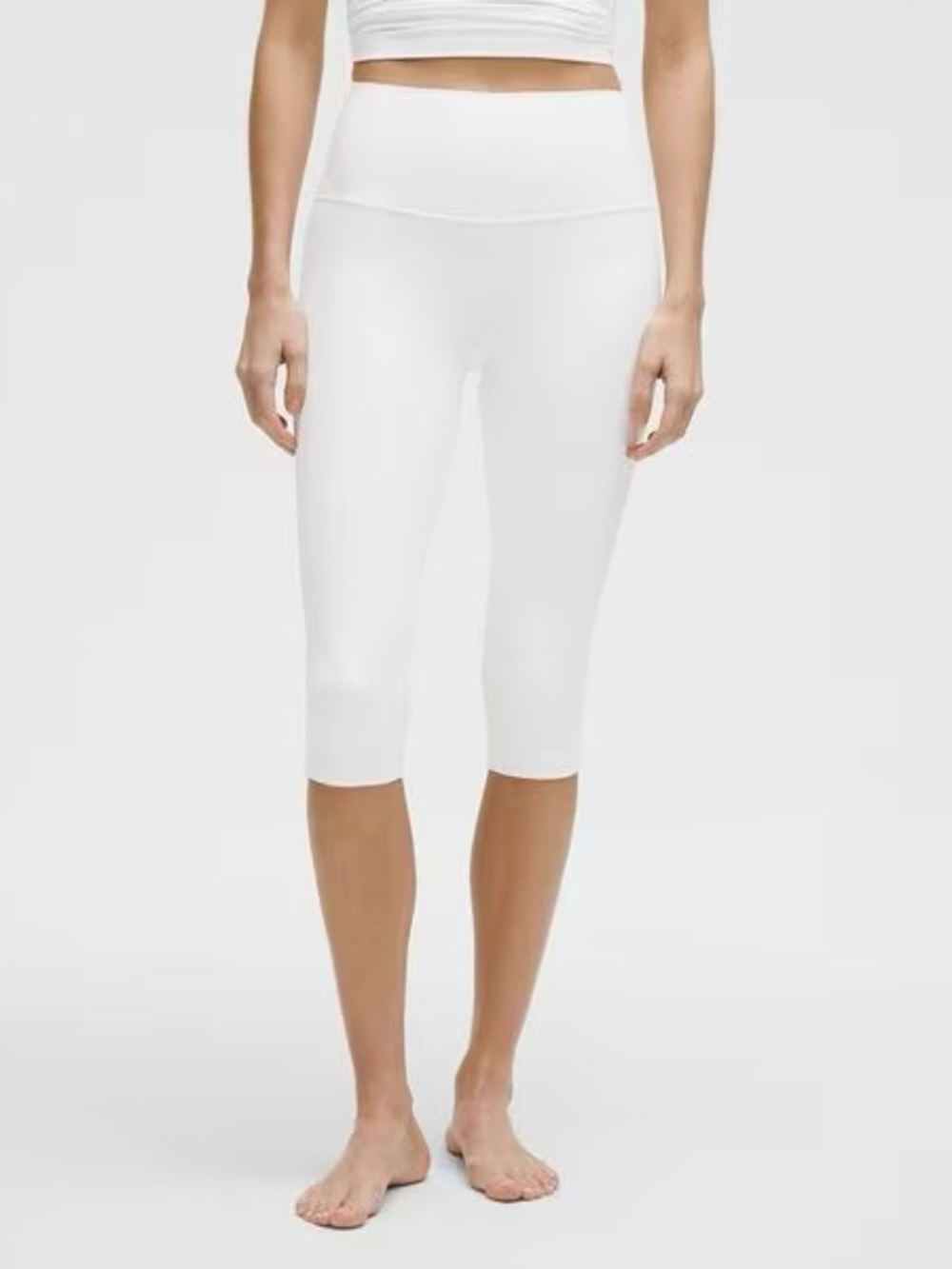 Lululemon White High-Rise Cropped Leggings CA 35801 – Size 8